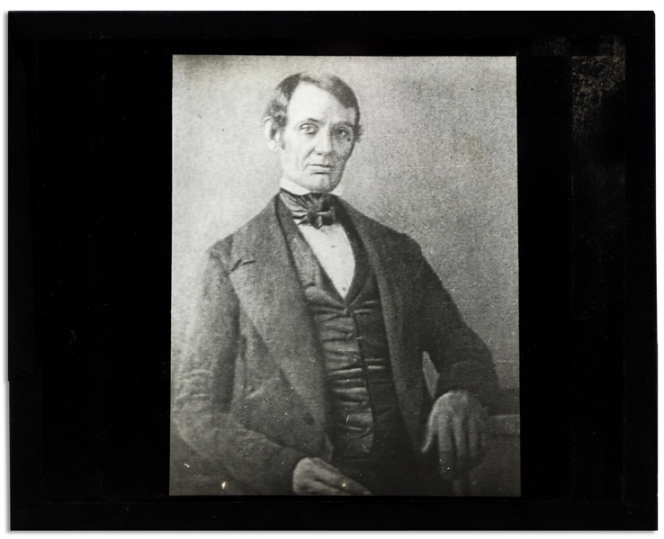 Abraham Lincoln Magic Lantern Slide -- The Earliest Known Portrait of Lincoln, Circa 1846